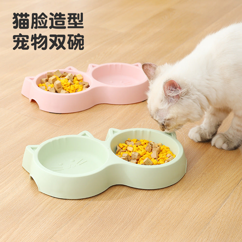 Pet Cat Double Bowl Eco-friendly